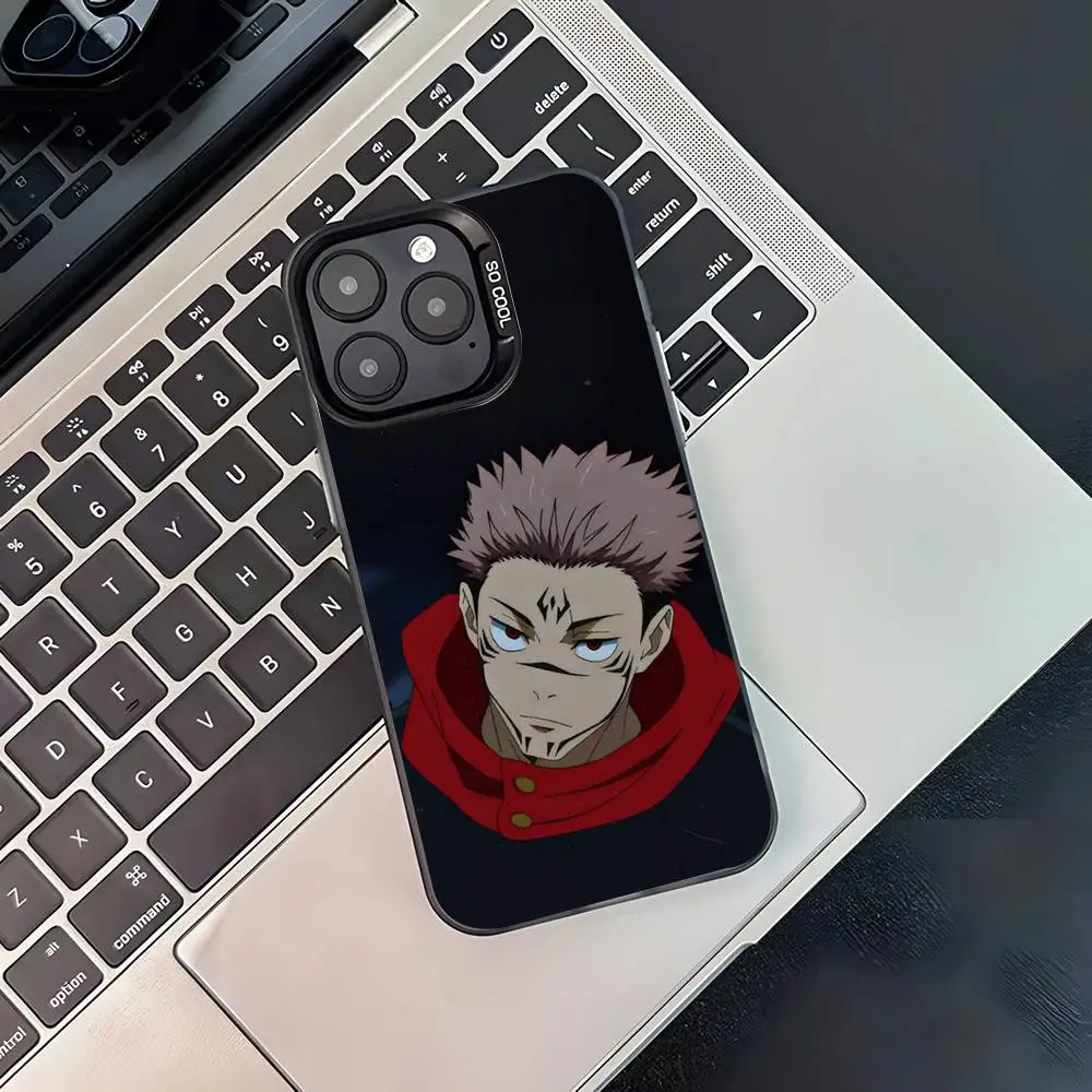 Ryomen Anime Sukuna Black Matte Shockproof Phone Case