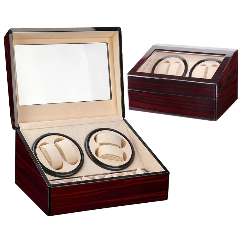 Wooden 4+6 Automatic Watch Winder Box Highend Watches Winding Storage