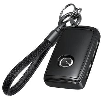 Lcyam Key Fob Cover Soft Key Case Holder for 2026 Mazda CX-5 CX-30 CX-50 CX70 CX90 Mazda3 6 CX-9 MX-5 Miata 3/4 Button Car Key 1