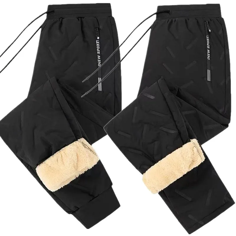 Men's 2 Piece Waterproof Jackets Casual Zipper Heavyweight Tracksuit Athletic Warm Outerwear Windproof Thick Coat Set Streetwear