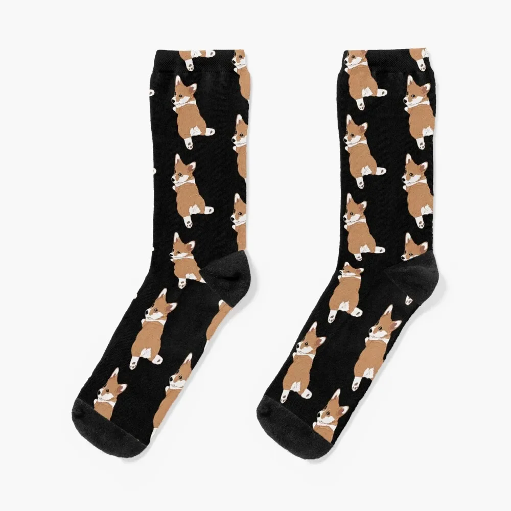 

Corgi Dog Puppy With Cute Corgi Butt Pattern Style Socks floor summer Socks Men Women's