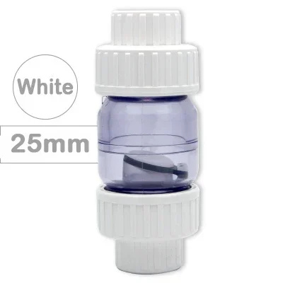 Aquarium Accessories Aquarium Water Replenishing Tool Aquarium Tubing Connectors 25mm 32mm Transparent Check Valve PVC One Way Non Return Valve Pipe Fitting Water Connector For Garden Irrigation Aquarium