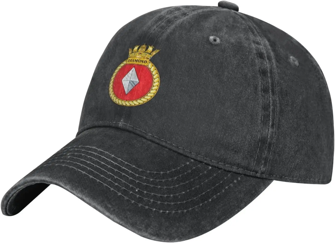 

HMS Diamond Trucker Hat-Baseball Cap Washed Cotton Dad Hats Navy Military Caps