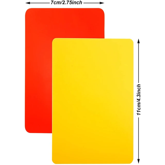 PVC Soccer Referee Cards Set, Red and Yellow Penalty Cards, Football Match Training Tool, Sports Supplies 7x11cm 2 Pcs 4 Pcs 8Pc 3