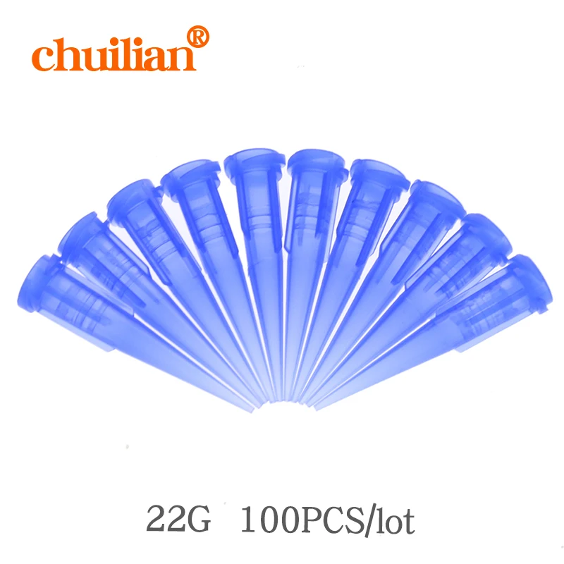 100pca/lot 22G TT assorted Plastic Conical Smoothflow Tapered Needle/Tips Dispense Tips set Glue dispensing nozzle dispensing needle