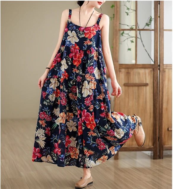 Vestido Original Vestido Largo De Verano Para Mujer Tirantes