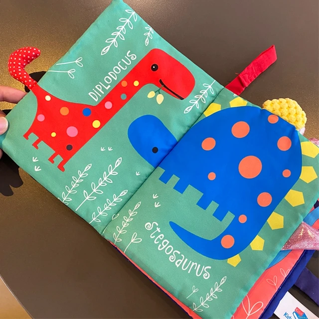 0-36M Baby Early Learning Toy Tail Cloth Book Parent-child Interactive Sound Paper Puzzle Baby Book Soft Cloth Books  Rattle 5