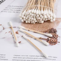 1Bag Double-head Wooden Cotton Makeup Stick Swab Applicator Q-tip Swab 2