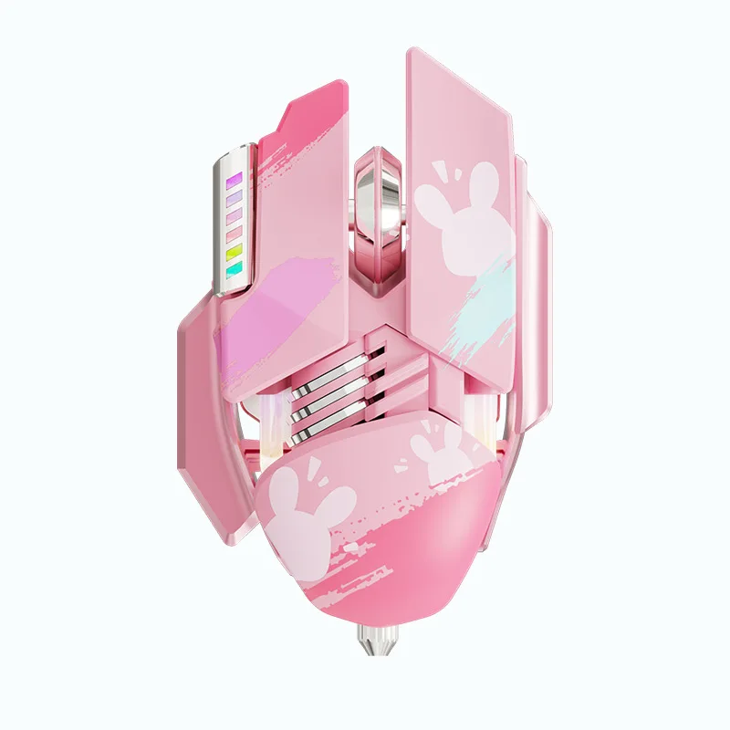 Mouse para Jogos sem Fio para Jogadores de pc Programável Ergonômico Rgb Usb 2.4g 3200 Dpi Botões - Imagem 2