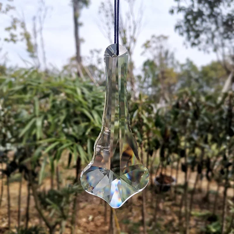 1pcs Crystal Suncatcher Christmas Tree Chandelier Parts Prism Hanging Pendant Home Garden Wedding Decoration Sun Catcher