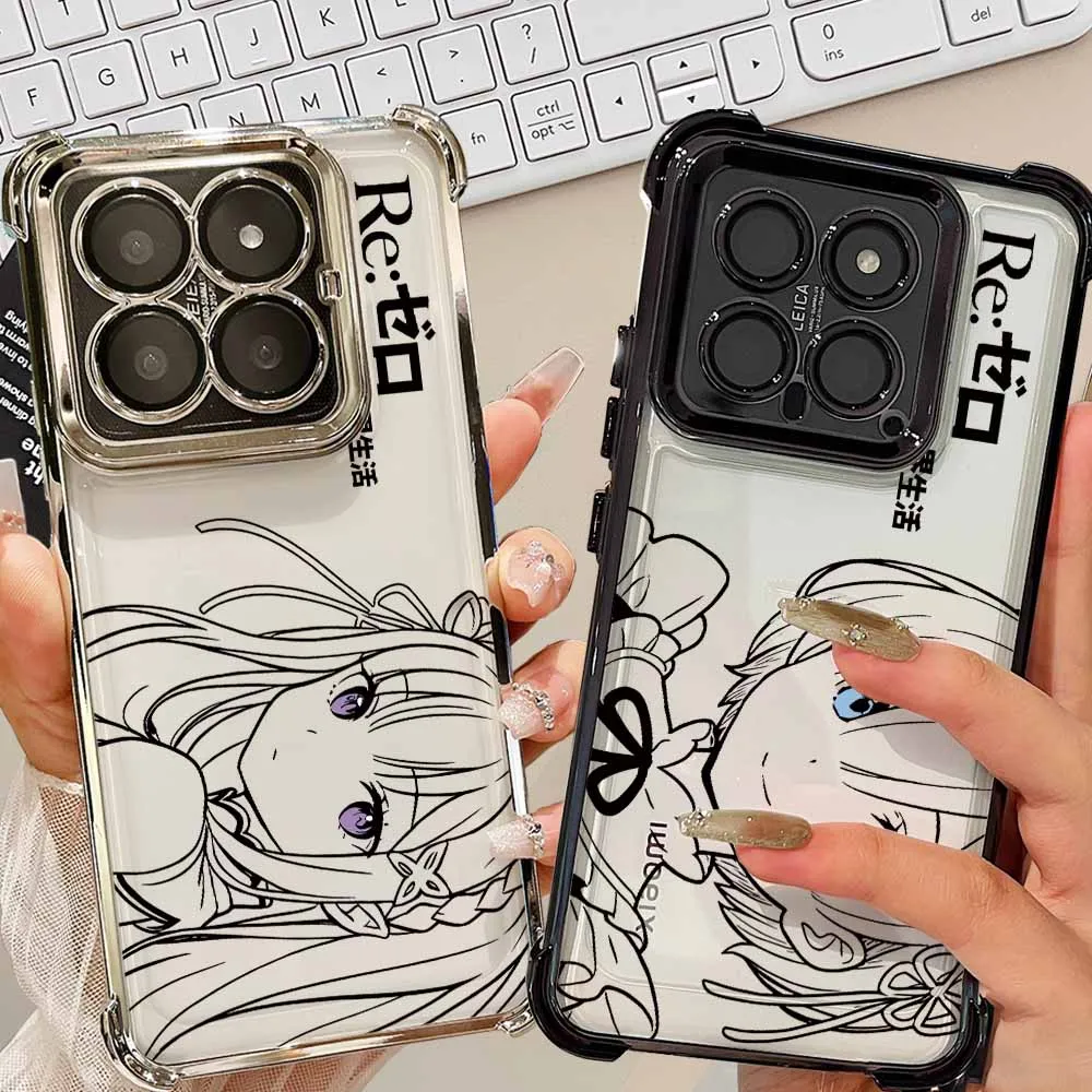 Anime Cute Rem Emilia Soft Phone Case