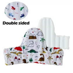 Comfortable Inflatable Baby Dining Chair Cushion - Double - Sided Printed Seat Cover and Back Support (Car Set)