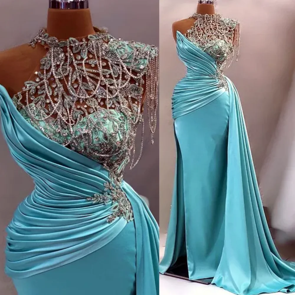 2024 Aso Ebi Кружевное платье-Русалка