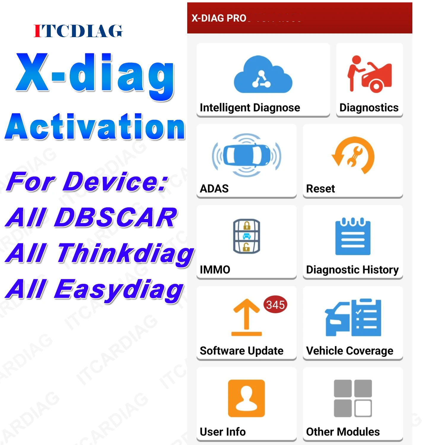 

Xdiag X-diag One Year Activation For X431 DBScar5 DBScar VII Thinkdiag2 Thinkdiag Easydiag Easydiag3.0