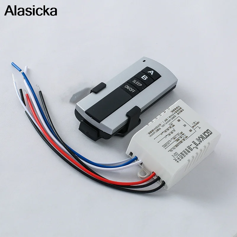 220V Wireless 2 Channel ON/OFF Remote Control Switch Receiver ...