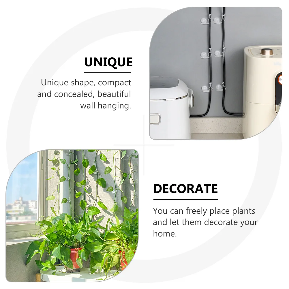 20 Pcs White Plant Fixing Clip Support Bracket Climbing Wall Fixture Hooks Vines Holder Garden Supplies Plant Cages Supports
