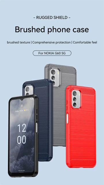 For Cover Nokia G60 5G Case For Nokia G60 5G Capas Shockproof Soft TPU  Bumper Carbon Fiber Phone Case For Nokia G60 5G Fundas - AliExpress