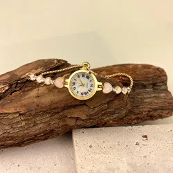 Women's Watch Brand Inlaid Love Diamond Small dial Temperament Alloy Bracelet Watch V91