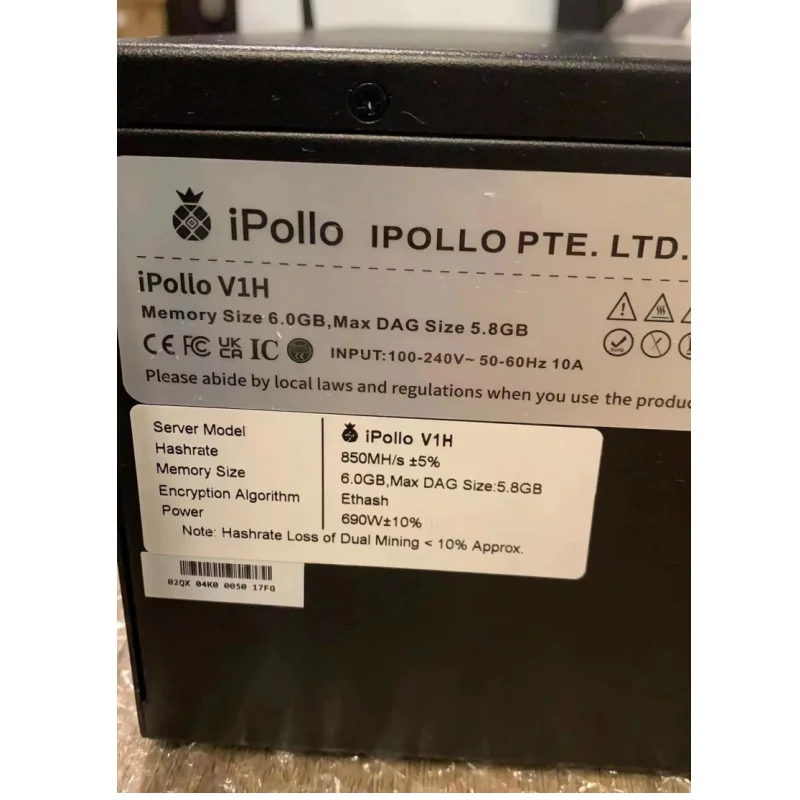 채굴 기계, Crypto Apollo V1 Hyd, 850MH/s, 무료 배송
