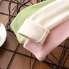 1pcs Autumn Winter Children's T-Shirts Solid Color Warm Tops Kids Round Neck Long Sleeve Base Shirt Boys Girls Tshirts Clothes 4