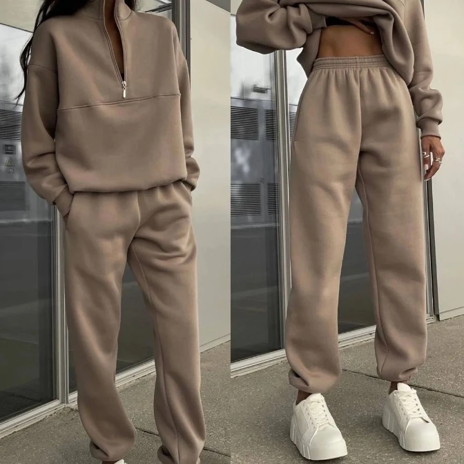 

Autumn Two Piece Set for Woman Outfit Thickened Long Sleeved Sweater and Pants Set 2023 Winter Spring Fashion Casual