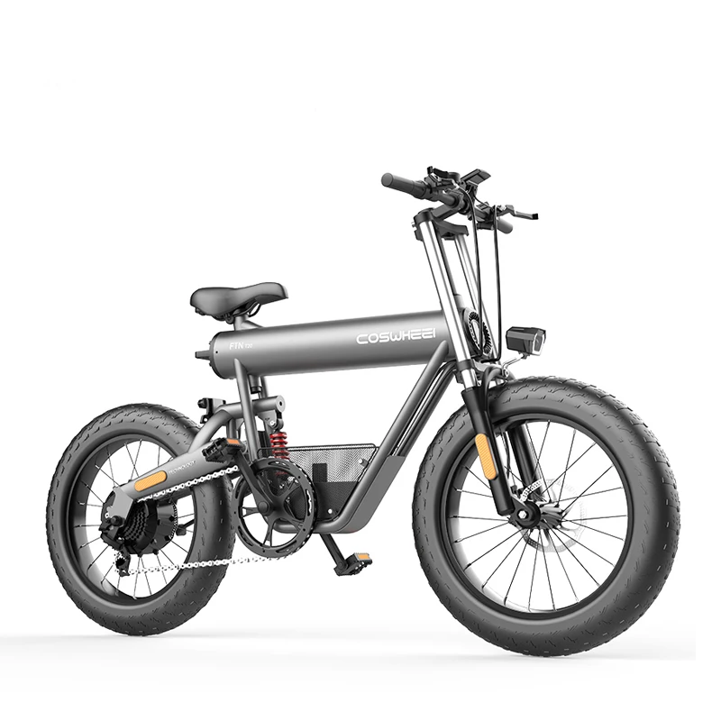 

20 Inch 500w High Speed Cross-country Fat Tire Electric Bicycle Lithium Battery Removable Mountain Beach Motorcycle Bike