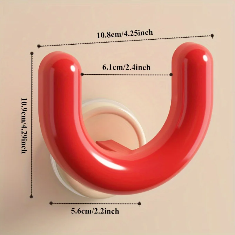 2-Pack Suction Cup Bathroom Wall Hooks - No Drill Adhesive Multi-Purpose Organizer for Slippers, Jewelry, Hair Accessories