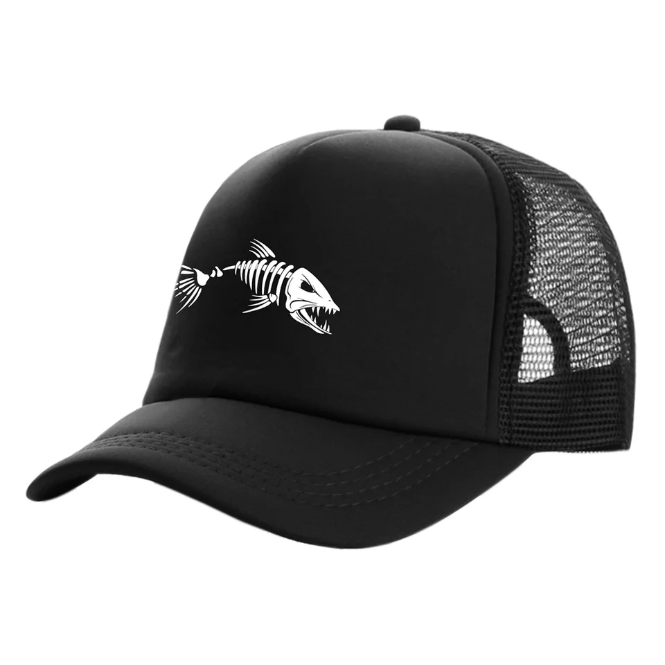 Casquette de camionneur Snapback réglable pour homme et femme, Noir