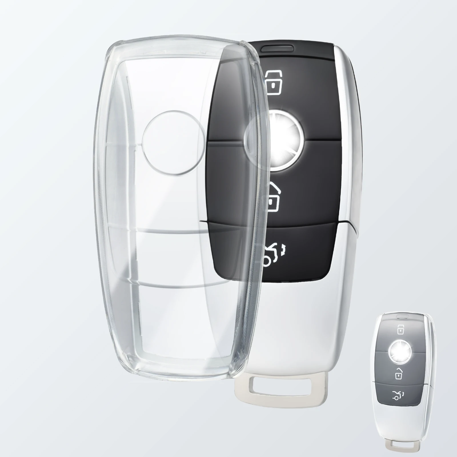 Sleek Transparent Car Key Fob Protector Cover