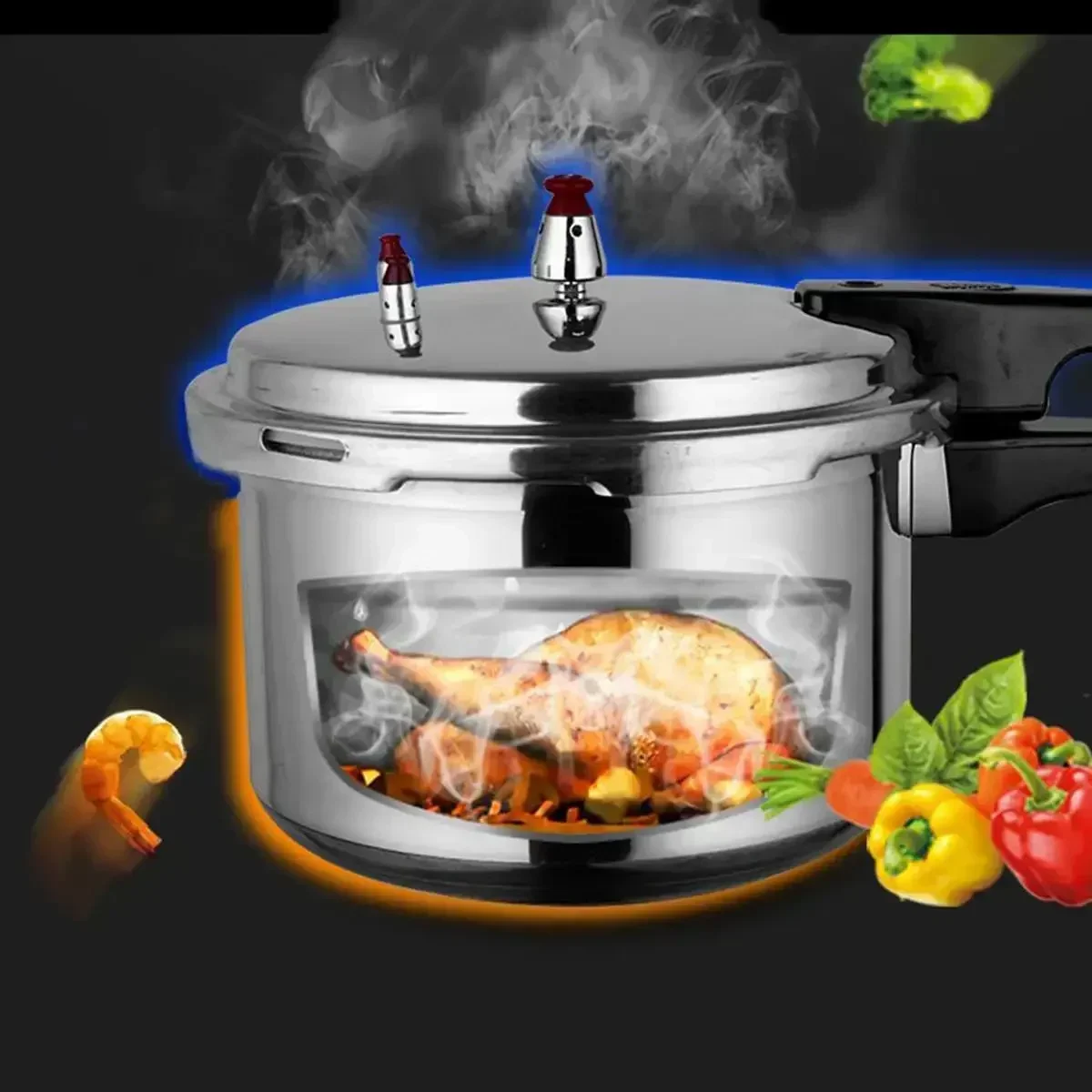 Description Picture 3 of item18/20/22/28cm Kitchen Pressure Cooker Electric Stove Gas Stove Energy-saving Safety Cooking Utensils Outdoor Camping 3/4/5/11L
