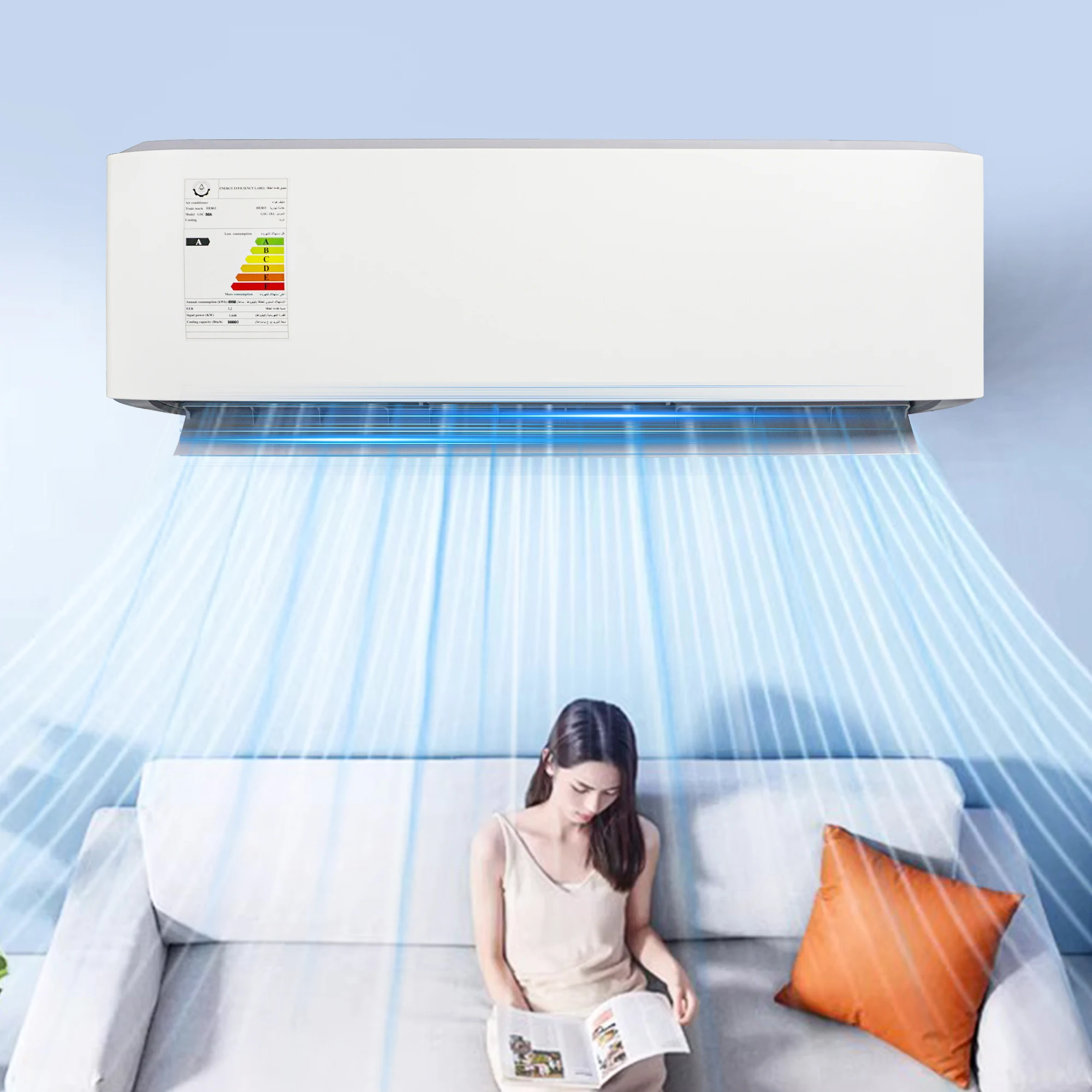 T1 Tropical Air Conditioner 30000BTU Living Room Refrigeration Air Conditioner Wall Mounted European Air Conditioner 2