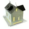 Home Style Bird Feeder Outdoor Swing Solar Bird Feeder Creative House Patio Feeder Outdoor Hanging Decoration 6