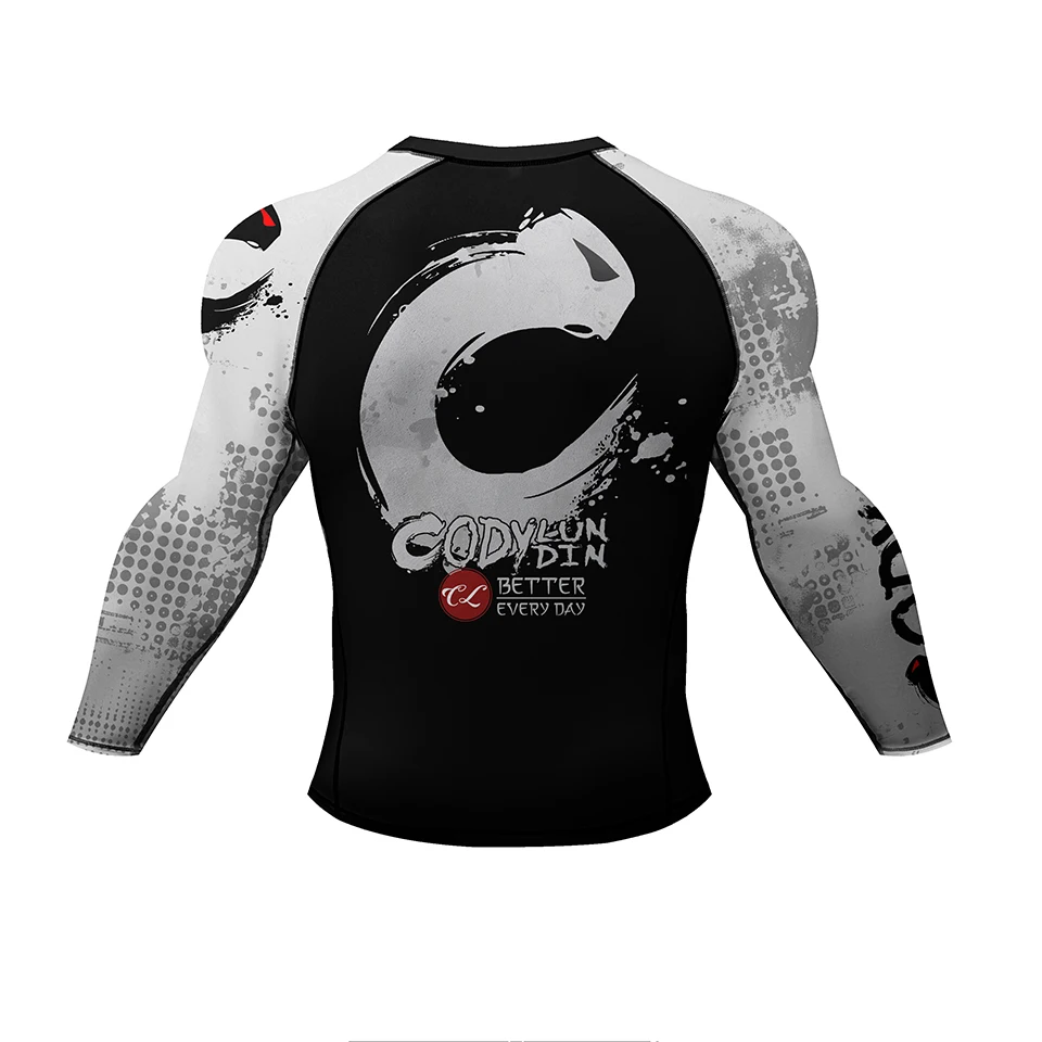 Rashguard MMA Clothes T-shirt Men Fitness Second Skin Compression Fitness Shirts Sets Gym Leggings Workout Running Sports Suits 5