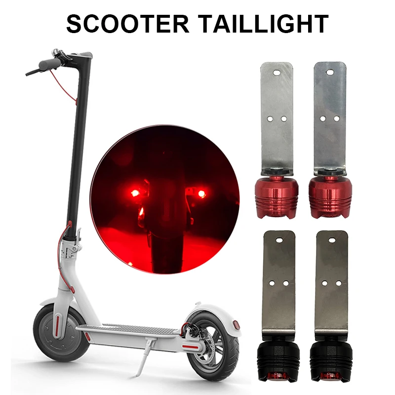 2pcs Electric Scooter Taillight Rear Warning Light Lamp For Xiaomi Mijia M365 