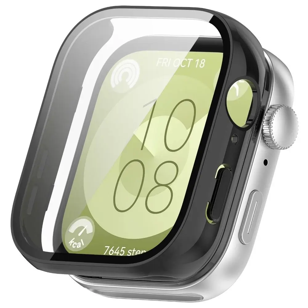 Premium PC+Tempered Glass Protective Smartwatch Case with Full Screen Coverage
