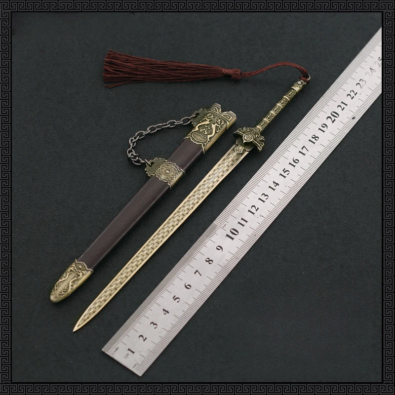 22cm Ancient Famous Sword Weapon Periphery Game Medal Model Samurai Halloween Collection Decorative Ornament Crafts Toys for Boy 2