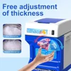 Ice Crusher Shaver Machine Snow Cone 250W Aluminum Alloy Blade Adjustable Thickness 265LBs/hr Electric Cold Drink Maker with Ice 2