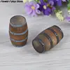 1:12 Scale Mini Dollhouse Wooden Red Wine Barrel Miniature Beer Barrel Beer Cask Beer Keg for Dolls House Decoration Accessories 2