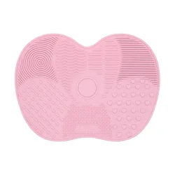 Vibrant Silicone Gel Makeup Brush Cleaning Mat (Pink)