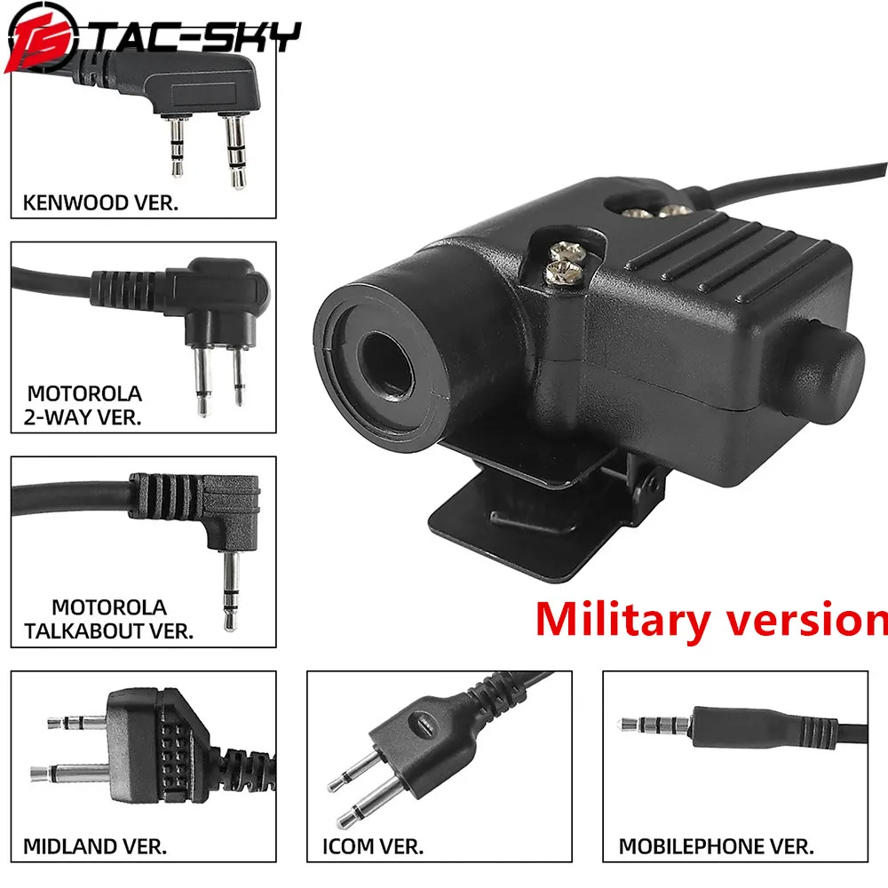 

U94 PTT Icom / Kenwood / Midland / Motorola Talkabout / Mobile Phone Military Headset PTT for Full Range of Tactical Headset