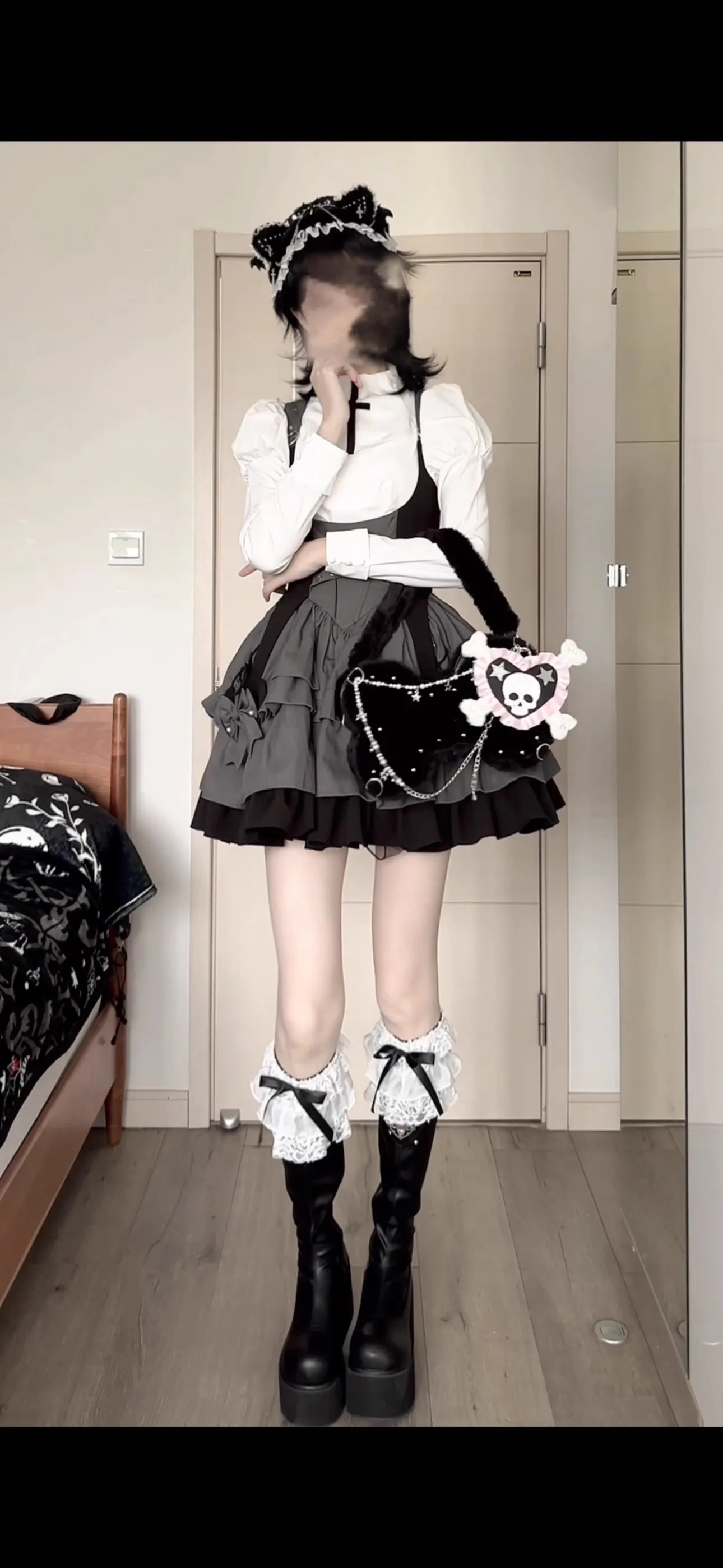 Lolita Spitze JK Strümpfe Sommer Schleife Knoten Gothic japanischen Stil lange Strümpfe Uniform Kniestrümpfe Y2k Mädchen süße Rüschen lange Socken – Detail 4
