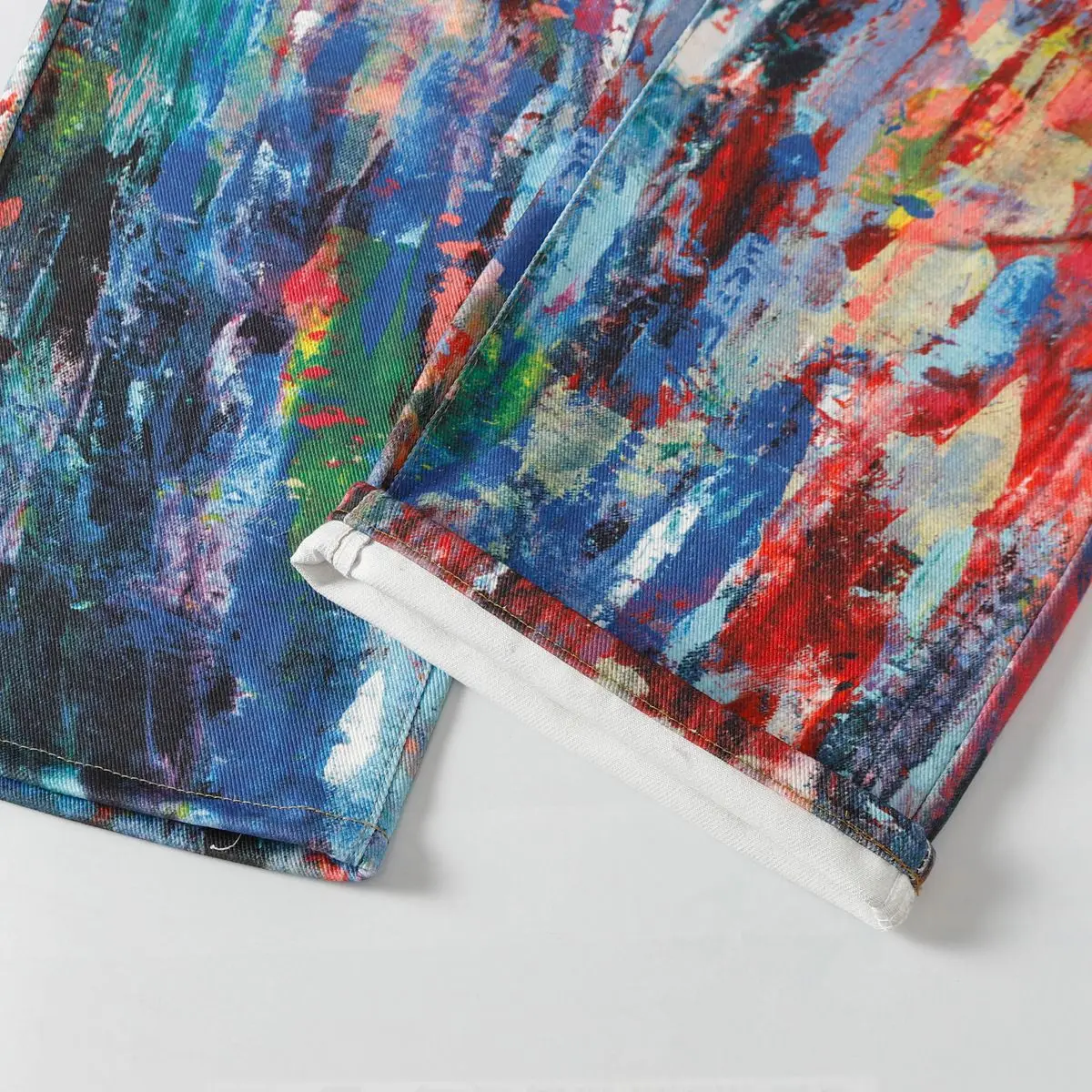 Street Style Graffiti Baggy Jeans - full length