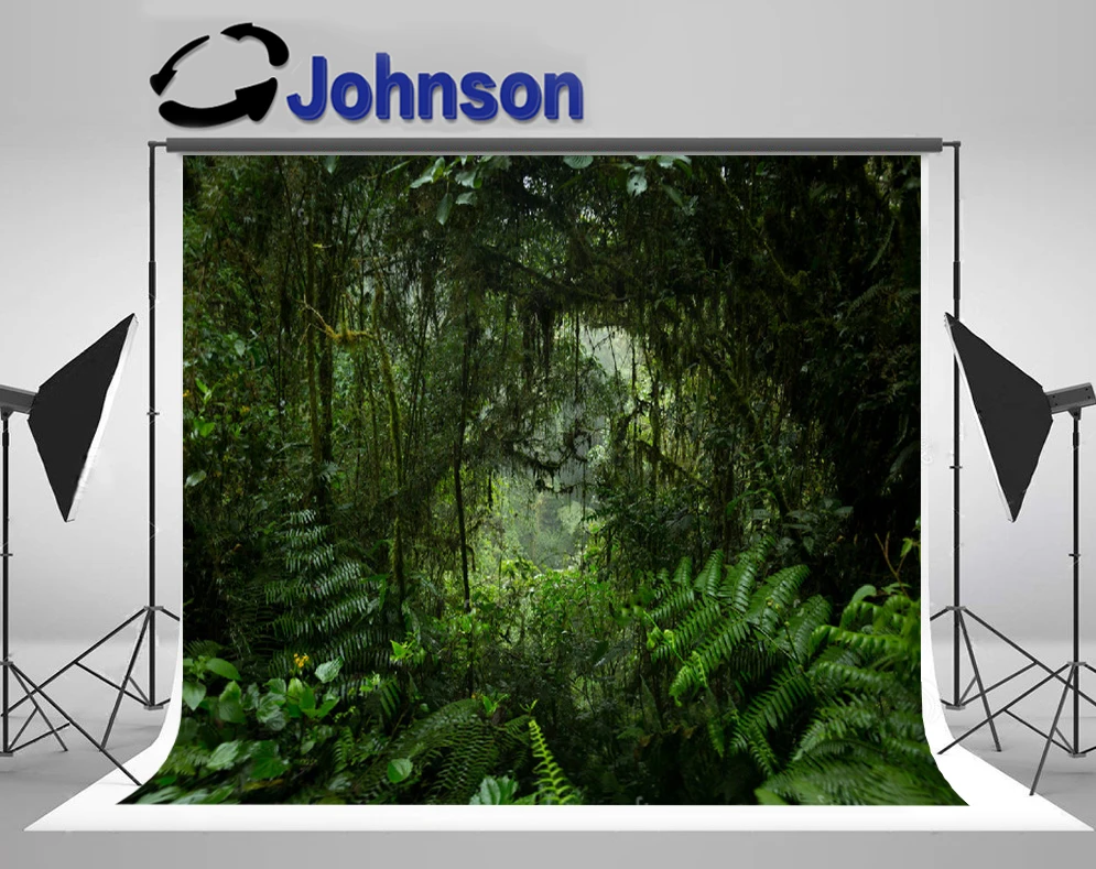 

JOHNSON Jungle Tunnel Rain Forest Tree Theme background High quality Computer print party backdrops