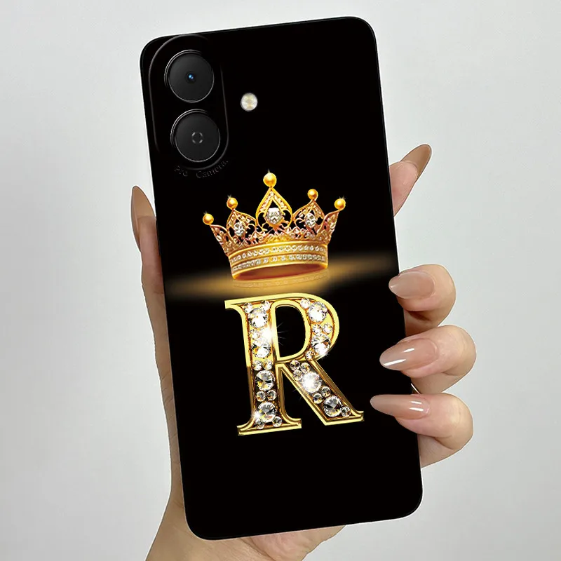 Luxury Crown Letters Soft Phone Case with Camera Protection