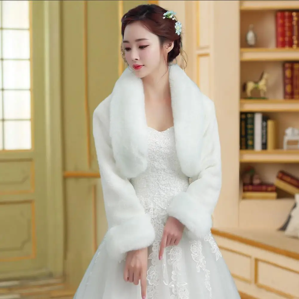 Abrigo Bolero corto y fabuloso de alta gama para boda, piel