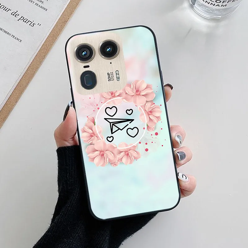 Lovely Cartoon Flower Soft Silicone Phone Cover for Motorola Edge 50 Ultra