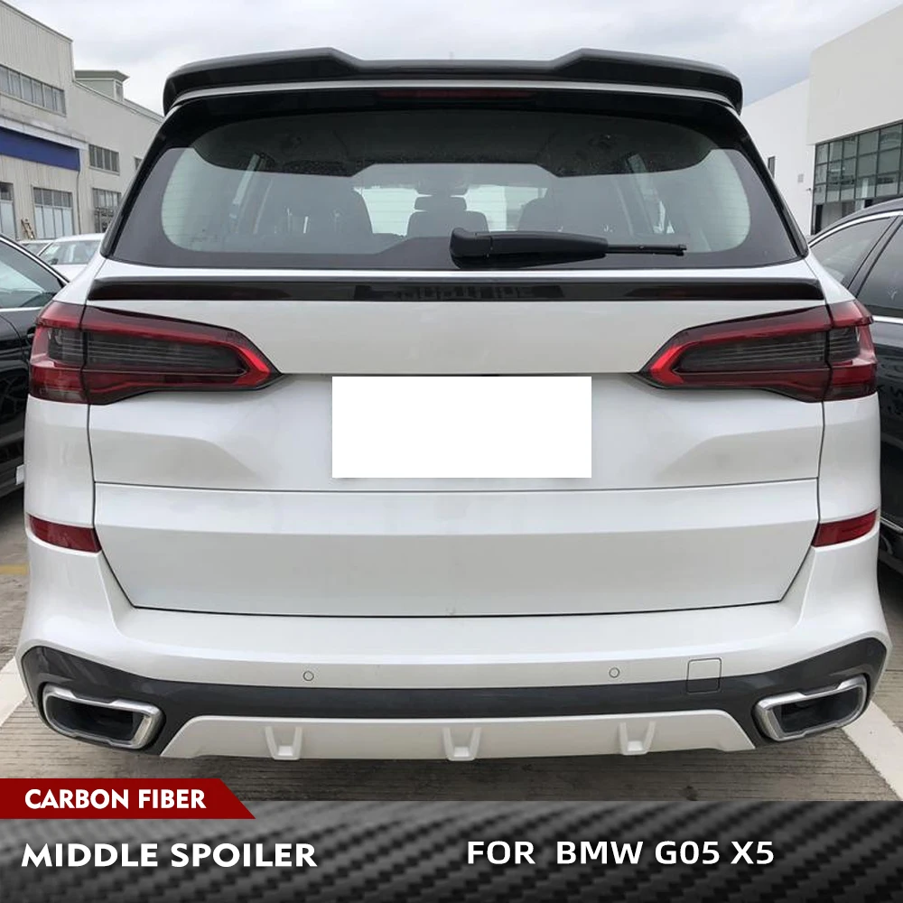 

Carbon Fiber Rear Middle Trunk Spoiler for BMW G05 X5 2019 2020 Rear Middle Trunk Wing Spoiler Boot Lid