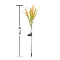 Lumière montée au sol en forme d'oreille de blé à énergie solaire à 7 têtes, adaptée à la cour, au jardin, à la pelouse, à l'extérieur, au Camping, à la décoration de fête, 1 pièce 6