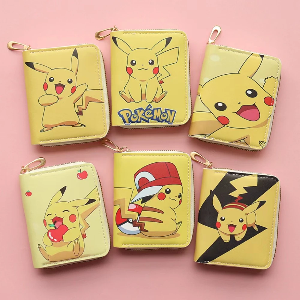 Pokemon Porte Clé Porte-monnaie Coeur - Petit Cadeau Enfant Pour Les Filles Portefeuille Enfant Fermeture Velcro