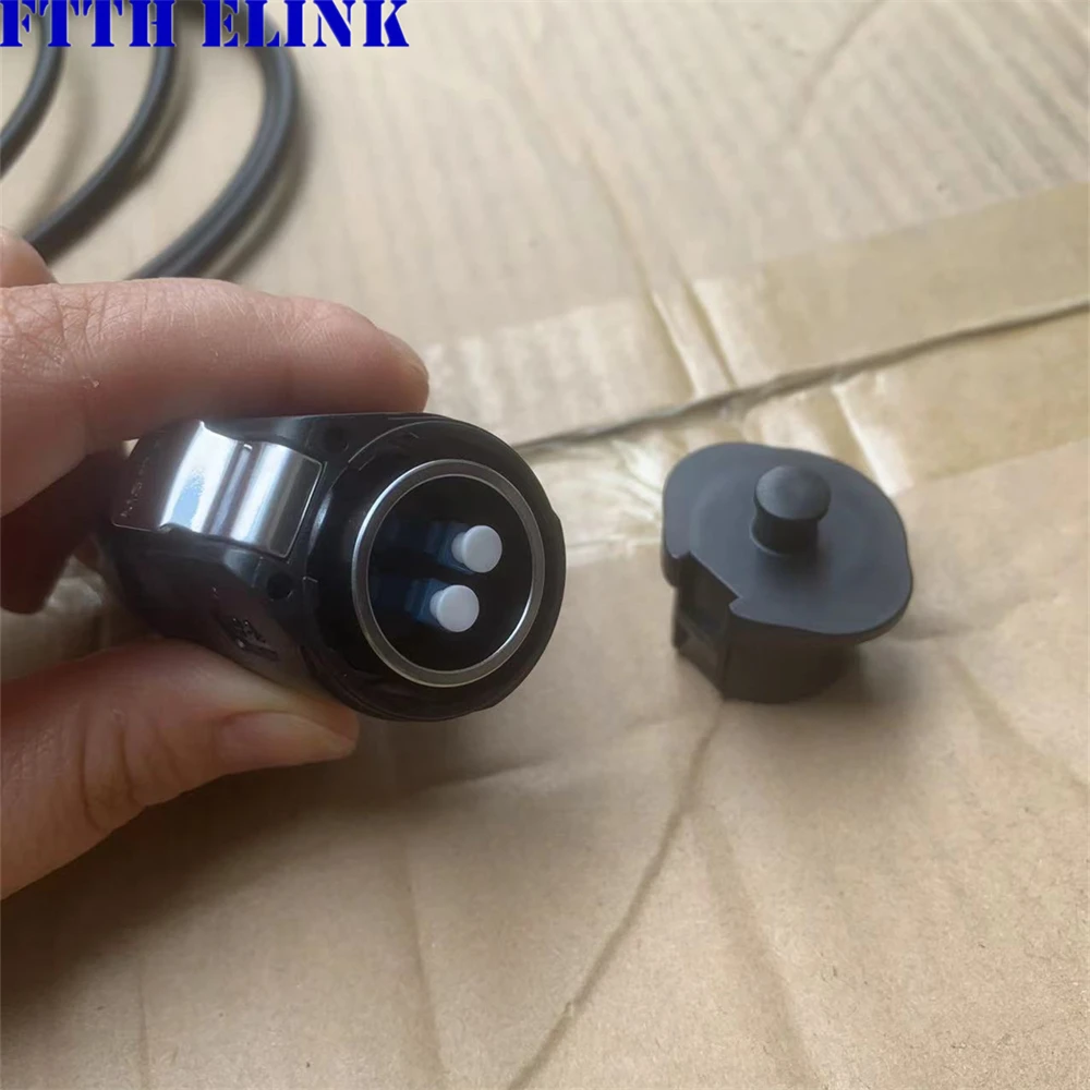 CNLINKO LP24 방수 커넥터가 있는 1-50M 2C LC-LC 아머드 패치 코드, 5mm TPU SM 광섬유 점퍼 LCAPC 2코어 20m/30m LP-24